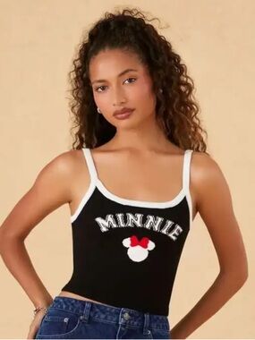 Like NEW Forever 21 Disney Minnie Cropped Tank